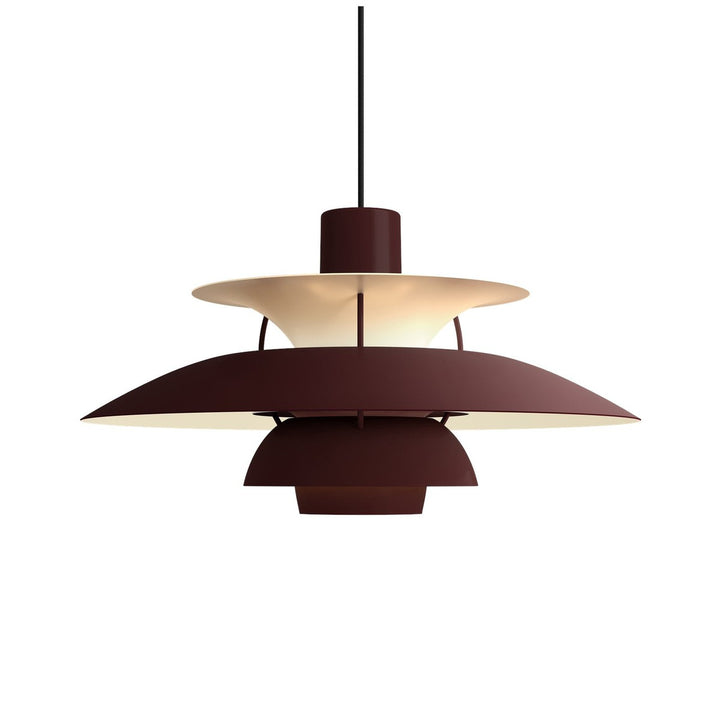 Louis Poulsen PH 5 pendel - Ø500-Takpendler-Louis Poulsen-Monokrom burgunder-LP__5741115055-Lightup.no