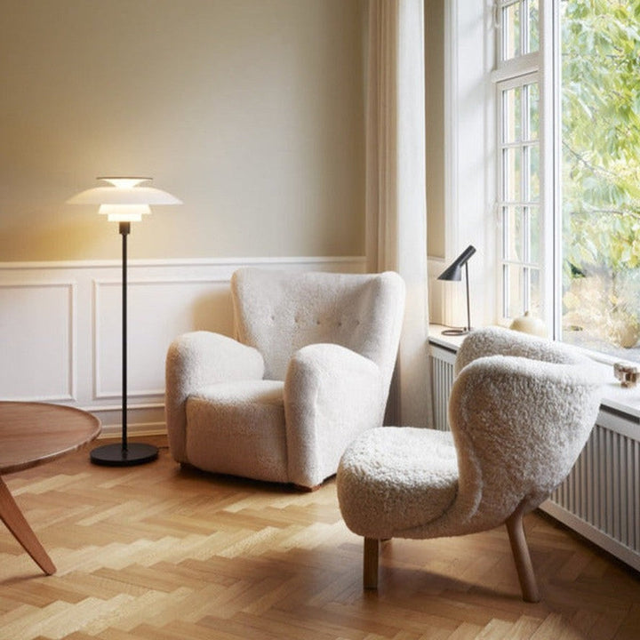 Louis Poulsen PH 80 gulvlampe-Gulvlamper-Louis Poulsen-Hvit / Opal / Krom-LP__5744610816-Lightup.no