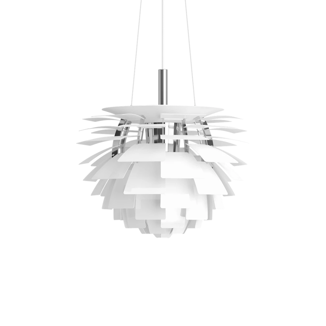 Louis Poulsen PH Artichoke Ø48cm-Takpendler-Louis Poulsen-Hvit / krom-LP__5741107102-Lightup.no