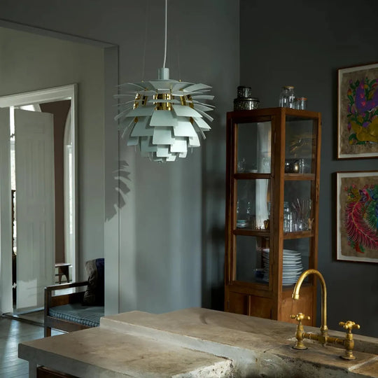 Louis Poulsen PH Artichoke Ø48cm-Takpendler-Louis Poulsen-Hvit / krom-LP__5741109799-Lightup.no