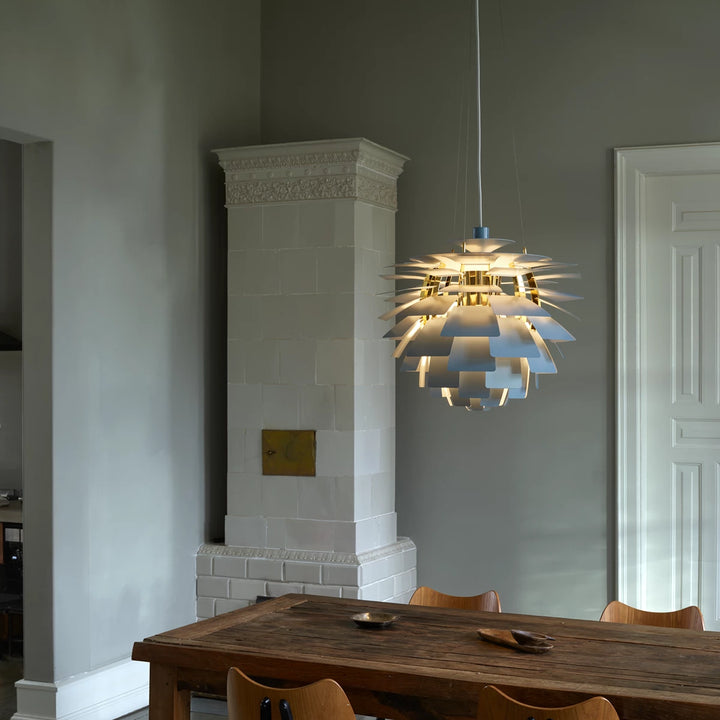 Louis Poulsen PH Artichoke Ø48cm-Takpendler-Louis Poulsen-Hvit / krom-LP__5741109799-Lightup.no