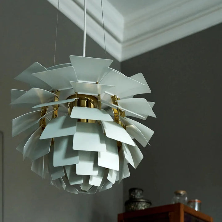 Louis Poulsen PH Artichoke Ø48cm-Takpendler-Louis Poulsen-Hvit / krom-LP__5741109799-Lightup.no