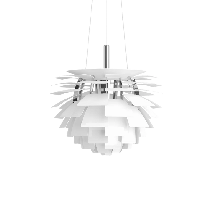 Louis Poulsen PH Artichoke Ø48cm-Takpendler-Louis Poulsen-Hvit / krom-LP__5741109799-Lightup.no