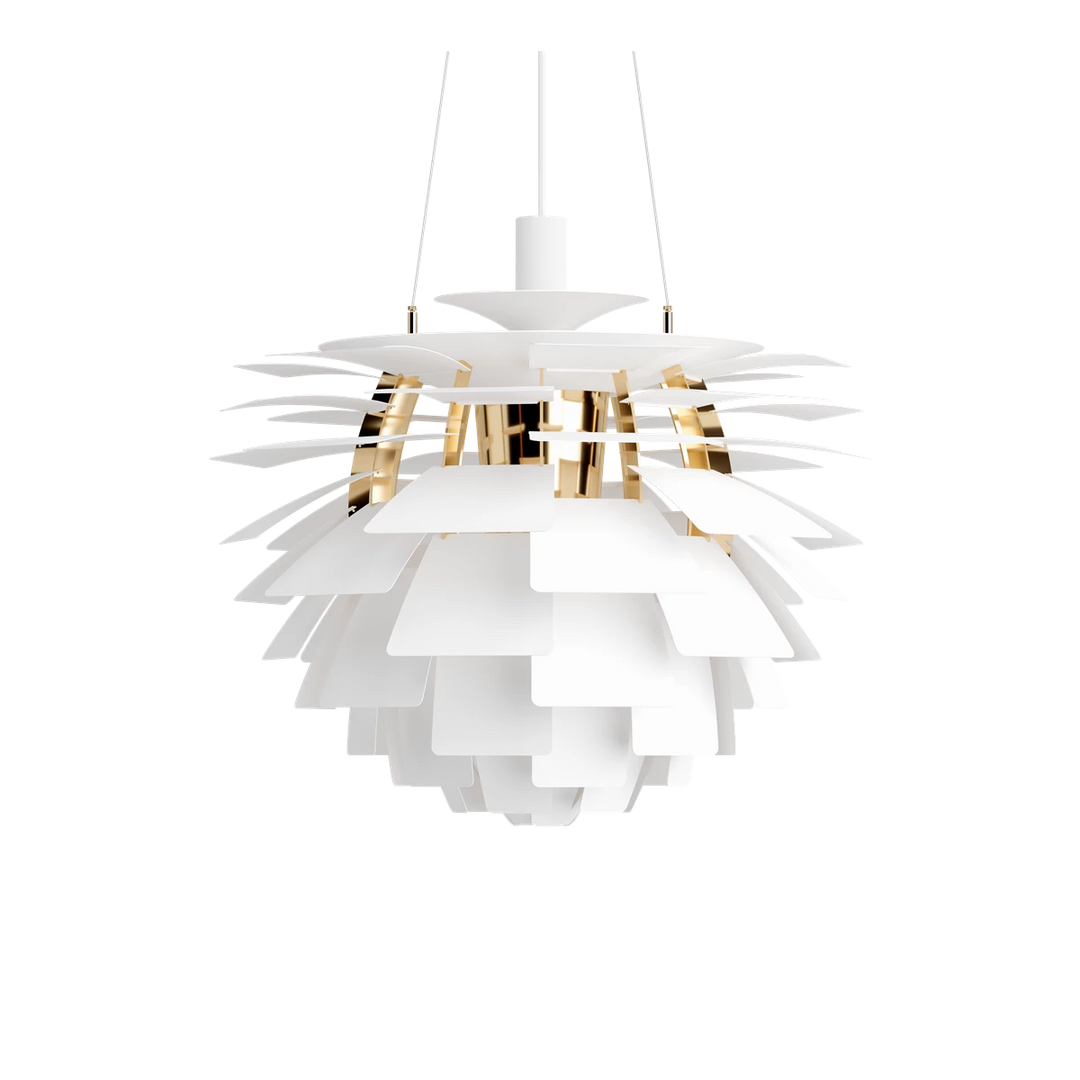 Louis Poulsen PH Artichoke Ø60cm-Takpendler-Louis Poulsen-Hvit / krom-LP__5741092398-Lightup.no