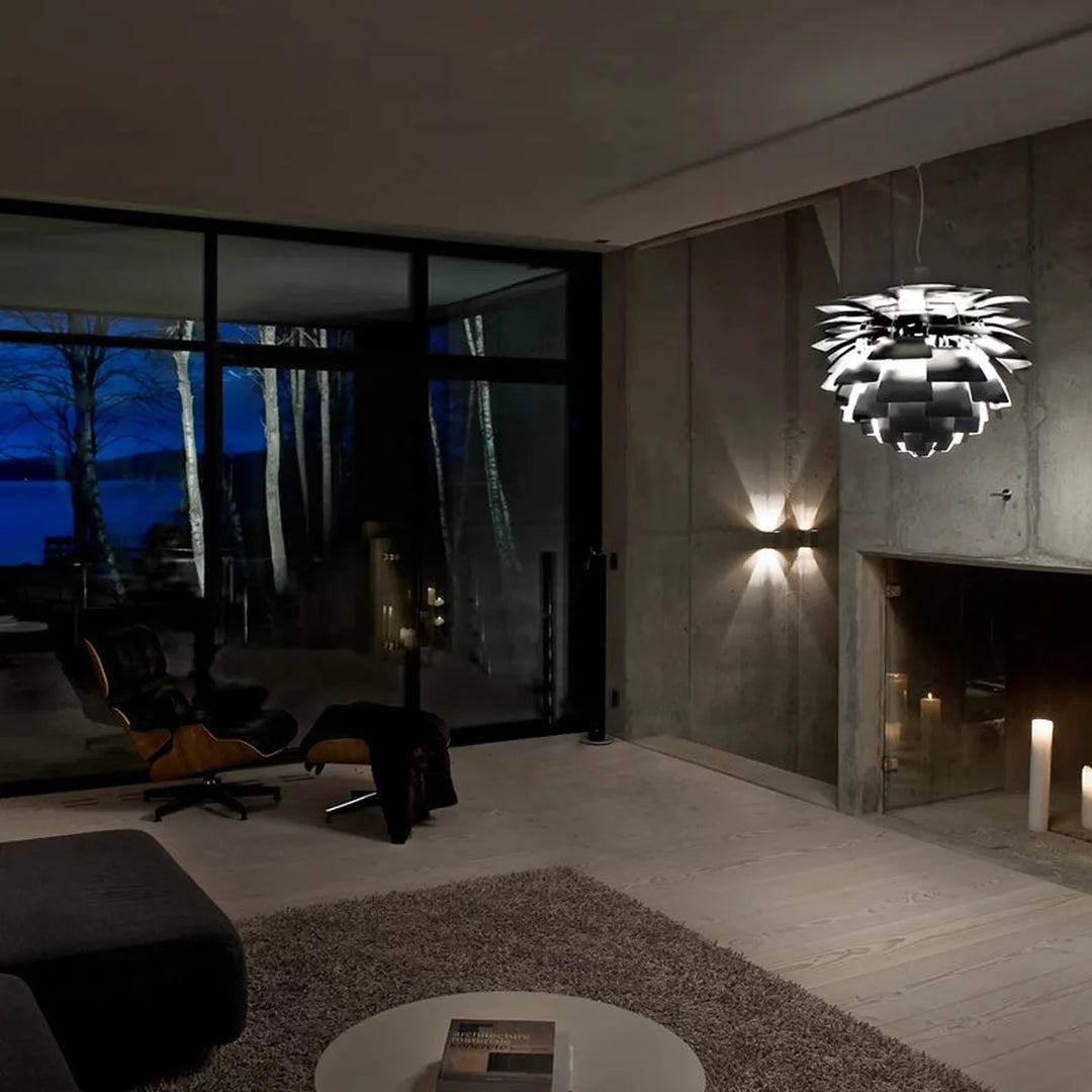 Louis Poulsen PH Artichoke Ø60cm-Takpendler-Louis Poulsen-Hvit / krom-LP__5741092398-Lightup.no