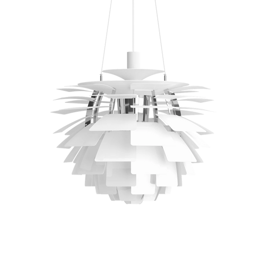 Louis Poulsen PH Artichoke Ø60cm-Takpendler-Louis Poulsen-Hvit / krom-LP__5741092398-Lightup.no