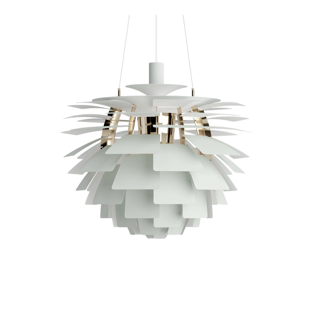 Louis Poulsen PH Artichoke Ø60cm-Takpendler-Louis Poulsen-Hvit / krom-LP__5741092398-Lightup.no