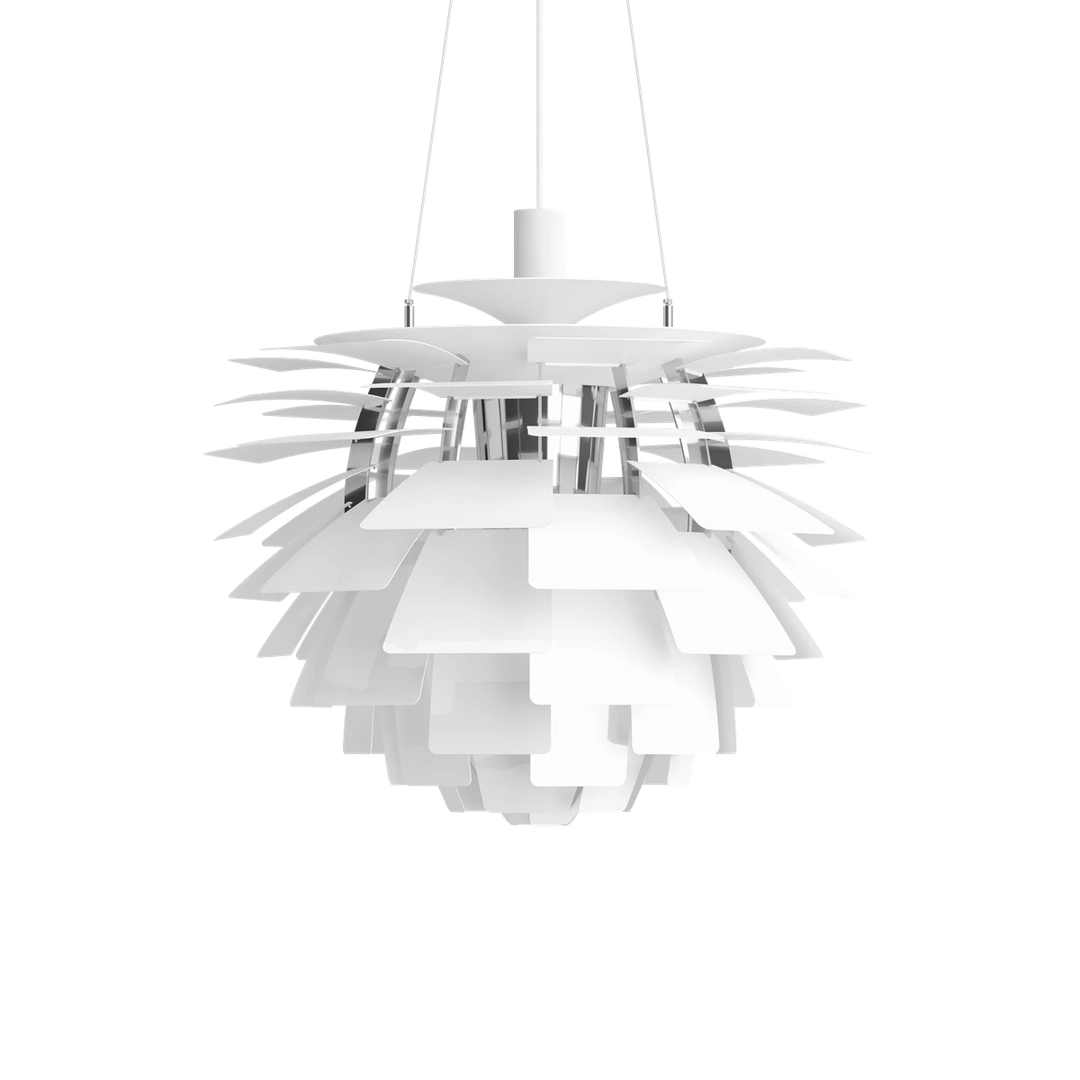 Louis Poulsen PH Artichoke Ø60cm-Takpendler-Louis Poulsen-Hvit / krom-LP__5741107160-Lightup.no