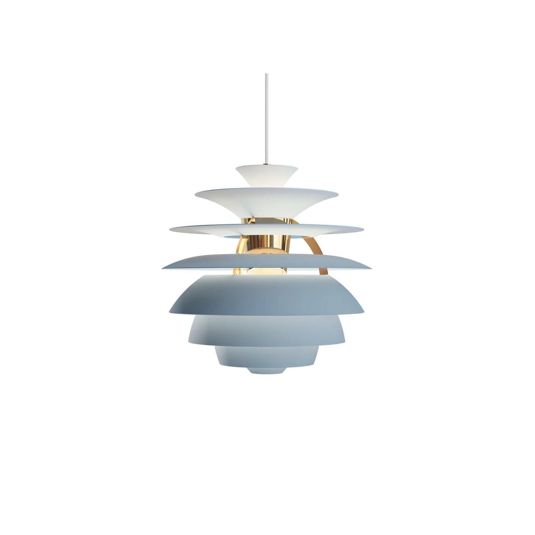 Louis Poulsen PH Snowball-Takpendler-Louis Poulsen-Dusty blue / messing-LP__5741115220-Lightup.no