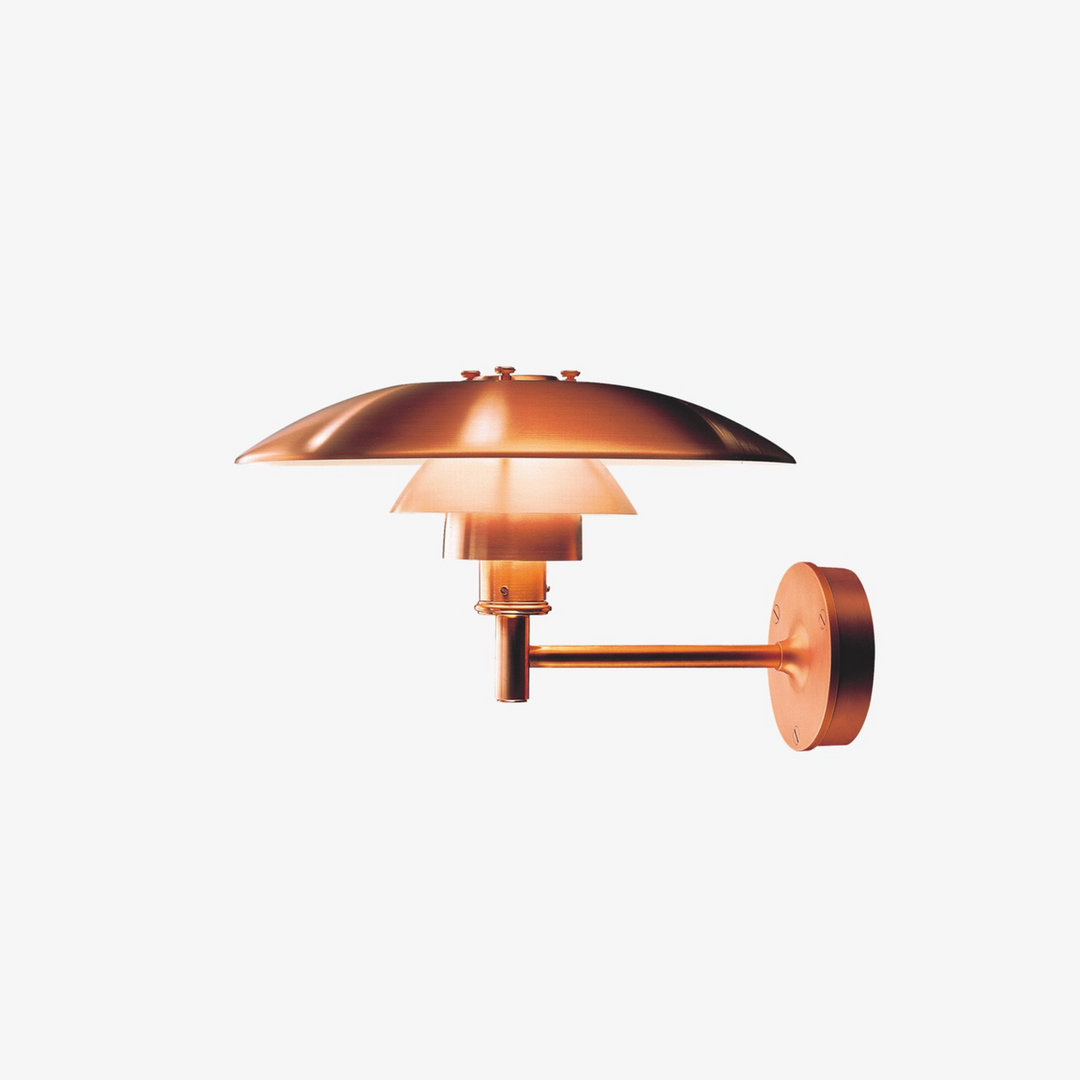Louis Poulsen PH utendørs vegglampe - Børstet kobber-Utebelysning vegg klassisk-Louis Poulsen-Kobber-LP__5743142880-Lightup.no