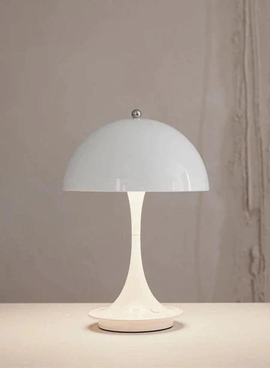 Louis Poulsen Panthella 160 portabel bordlampe-Bordlamper-Louis Poulsen-Grå / Opal-LP__5744168070-Lightup.no