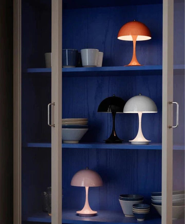 Louis Poulsen Panthella 160 portabel bordlampe-Bordlamper-Louis Poulsen-Grå / Opal-LP__5744168070-Lightup.no