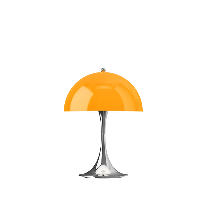 Louis Poulsen Panthella 250 oppladbar portabel bordlampe original 6W - IP44-Bordlamper-Louis Poulsen-Grønn / Krom-LP__5744613460-Lightup.no