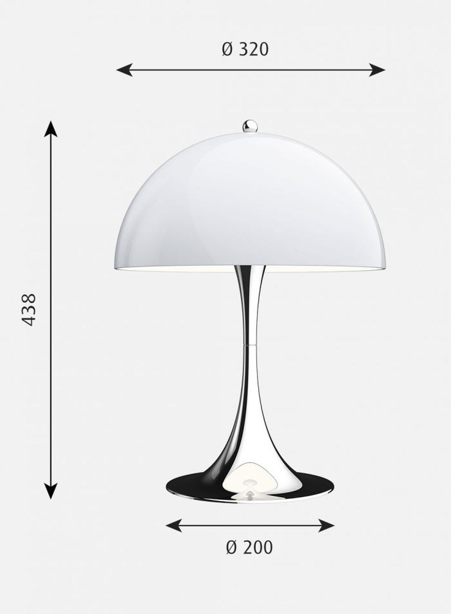 Louis Poulsen Panthella 320 bordlampe-Bordlamper-Louis Poulsen-Grå-LP__5744168012-Lightup.no