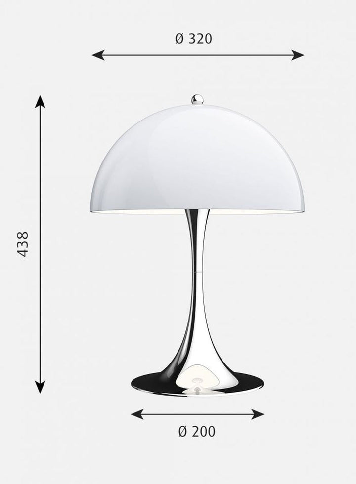 Louis Poulsen Panthella 320 bordlampe-Bordlamper-Louis Poulsen-Grå-LP__5744168012-Lightup.no