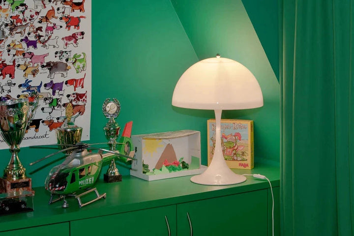 Louis Poulsen Panthella Opal 400 Bordlampe-Bordlamper-Louis Poulsen-Hvit / Opal-LP__5744167042-Lightup.no