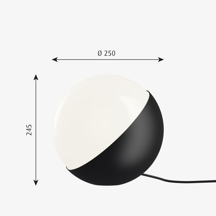 Louis Poulsen VL Studio 250 bord / gulv-Bordlamper-Louis Poulsen-Svart / Opal-LP__5744169370-Lightup.no