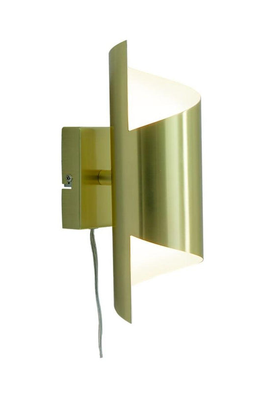 Lucile vegglampe-Vegglamper-Aneta Lighting-Matt messing / Hvit-20042-25-Lightup.no