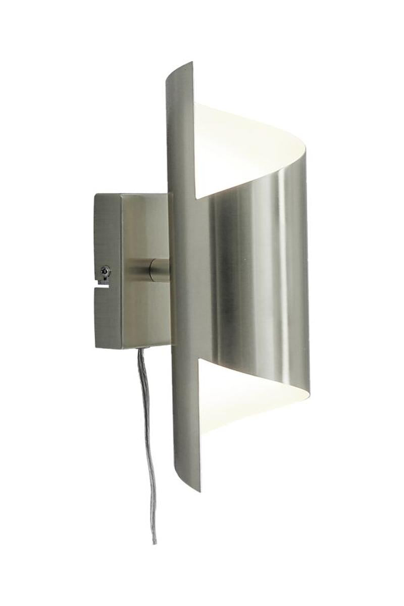 Lucile vegglampe-Vegglamper-Aneta Lighting-Stål / Hvit-20042-90-Lightup.no
