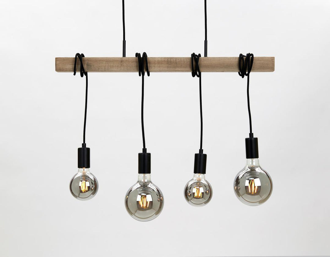 Luga 4 takpendel-Takpendler-Ms - belysning-Natur / Svart-9400123114-Lightup.no