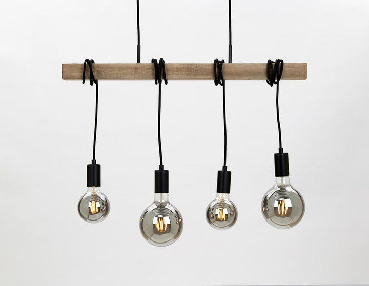 Luga 4 takpendel-Takpendler-Ms - belysning-Natur / Svart-9400123114-Lightup.no