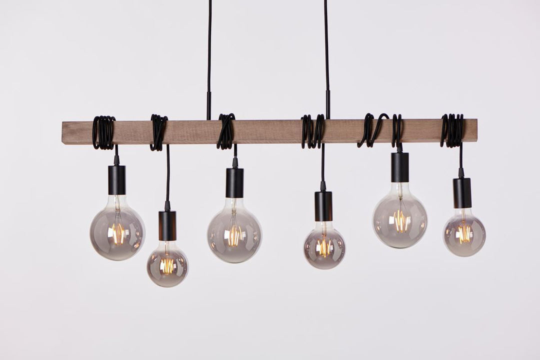 Luga 6 takpendel-Takpendler-Ms - belysning-Natur / Svart-9400123214-Lightup.no