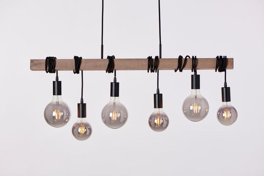 Luga 6 takpendel-Takpendler-Ms - belysning-Natur / Svart-9400123214-Lightup.no
