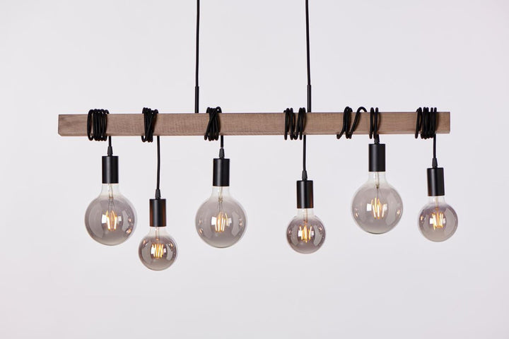 Luga 6 takpendel-Takpendler-Ms - belysning-Natur / Svart-9400123214-Lightup.no