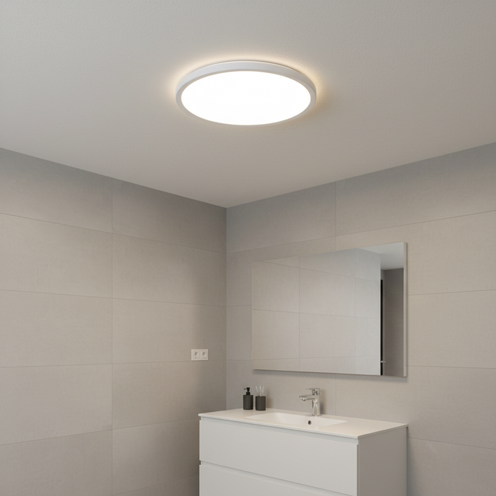 Luna 30 cm taklampe 18W 3000 Kelvin IP54 - 3-step dim-Taklamper-Ms - belysning-Hvit-9400000224-Lightup.no