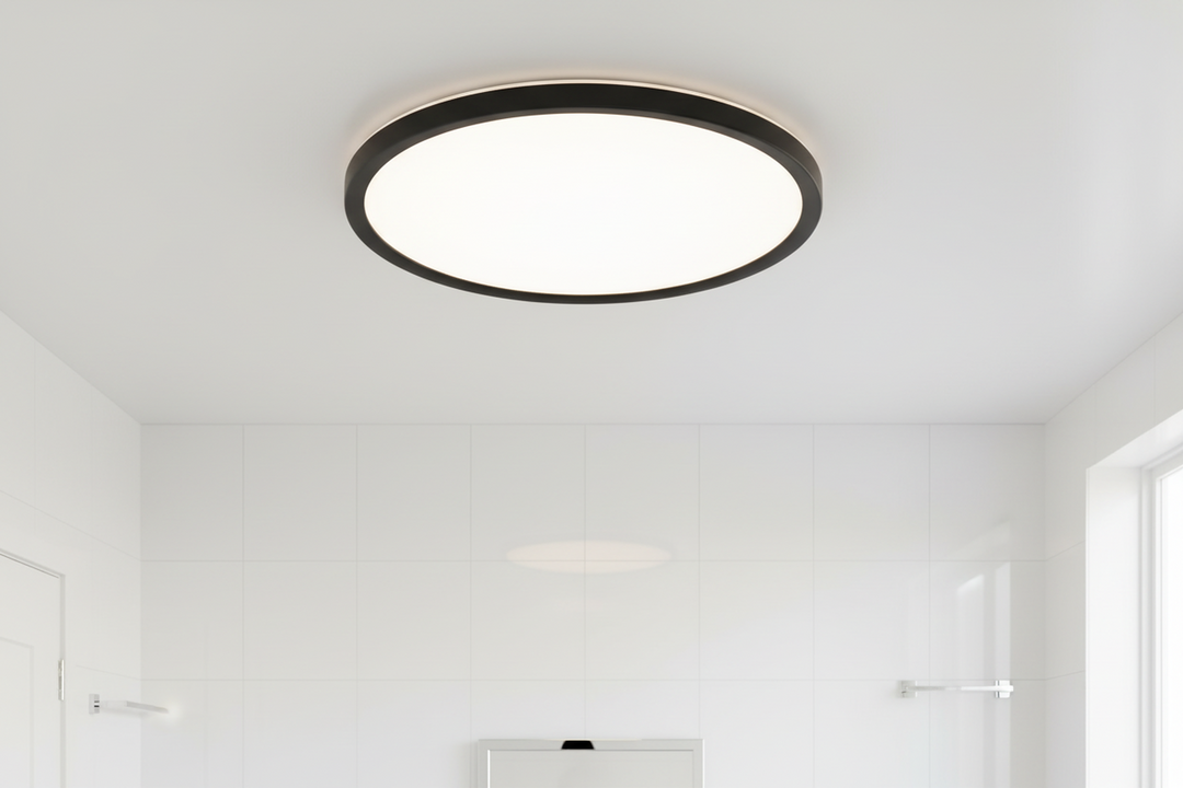 Luna 30 cm taklampe 18W 3000 Kelvin IP54 - 3-step dim-Taklamper-Ms - belysning-Svart-9400000225-Lightup.no