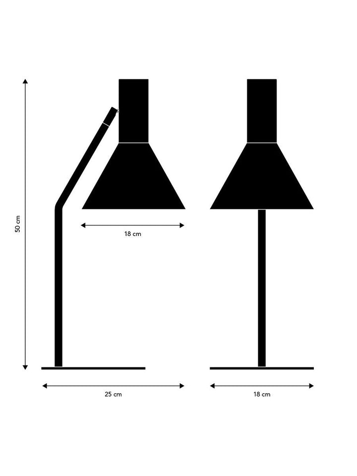 Lyss bordlampe 50 cm-Bordlamper-Frandsen-Matt svart-101401-Lightup.no