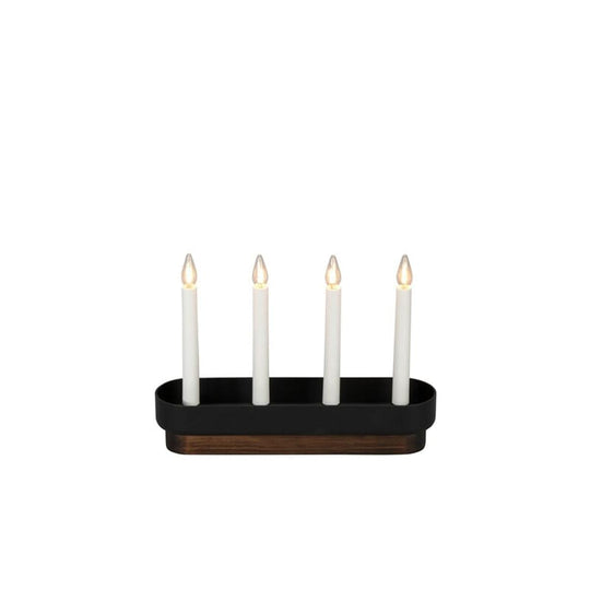 Madely adventstake 4 armet-Julebelysning adventsstake-Konstsmide-Valnøtt-3928-670-Lightup.no