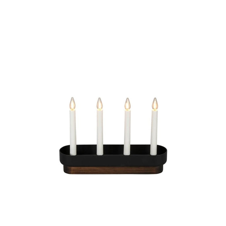 Madely adventstake 4 armet-Julebelysning adventsstake-Konstsmide-Valnøtt-3928-670-Lightup.no