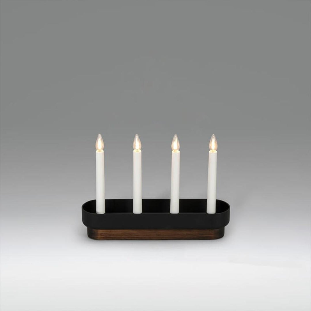 Madely adventstake 4 armet-Julebelysning adventsstake-Konstsmide-Valnøtt-3928-670-Lightup.no