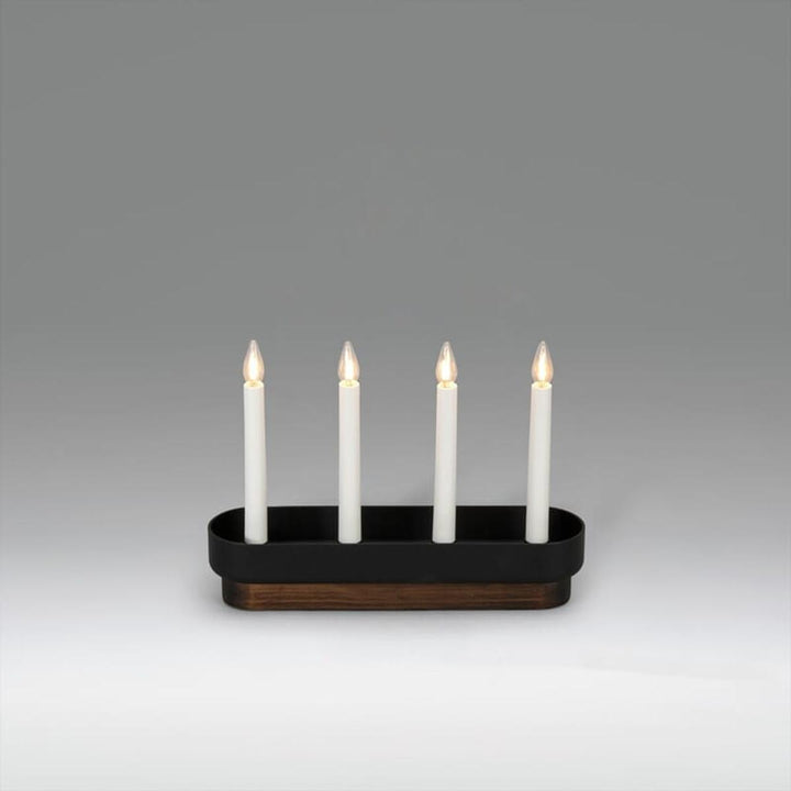 Madely adventstake 4 armet-Julebelysning adventsstake-Konstsmide-Valnøtt-3928-670-Lightup.no