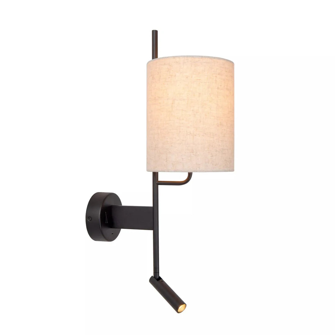 Magic vegglampe med USB C og leselys-Vegglamper-Lucide-Svart / Hvit-LC68211/82/30-Lightup.no