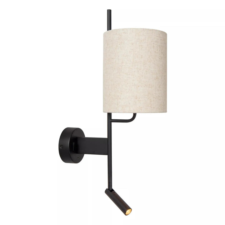 Magic vegglampe med USB C og leselys-Vegglamper-Lucide-Svart / Hvit-LC68211/82/30-Lightup.no