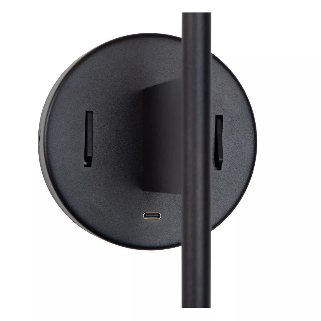 Magic vegglampe med USB C og leselys-Vegglamper-Lucide-Svart / Hvit-LC68211/82/30-Lightup.no