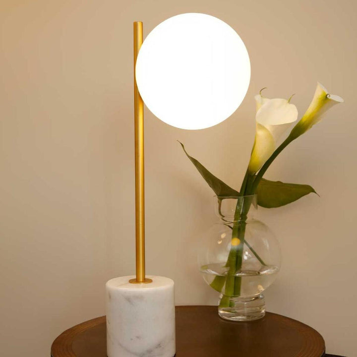 Marble bordlampe H55-Bordlamper-Lightup.no-Svart / Opal-5714198007165-Lightup.no
