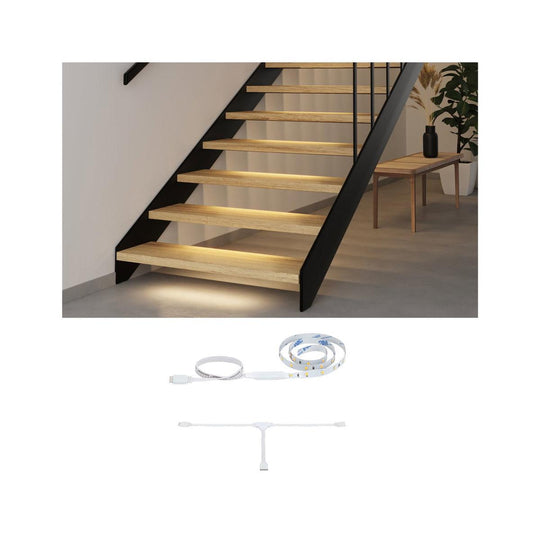 MaxLED Trappe LED stripeforlengelse 0,5m 0,3W 64lm/m 2700K-Lightstrip-Paulmann-Hvit-PL-71218-Lightup.no