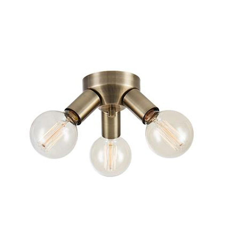 Mazzo taklampe 3-lys - Antikk messingfarget - Messing-Taklamper-Marksløjd-Messing-Mrk-108550-Lightup.no