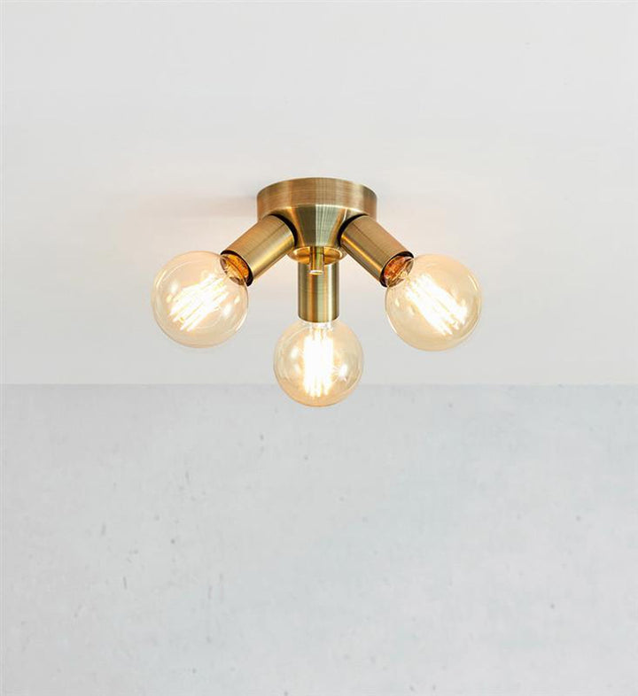 Mazzo taklampe 3-lys - Antikk messingfarget - Messing-Taklamper-Marksløjd-Messing-Mrk-108550-Lightup.no