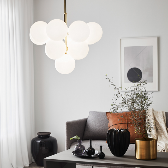 Merlot takpendel - messing/hvit - Messing / Hvit-Takpendler-Marksløjd-Messing / Hvit-Mrk-107903-Lightup.no