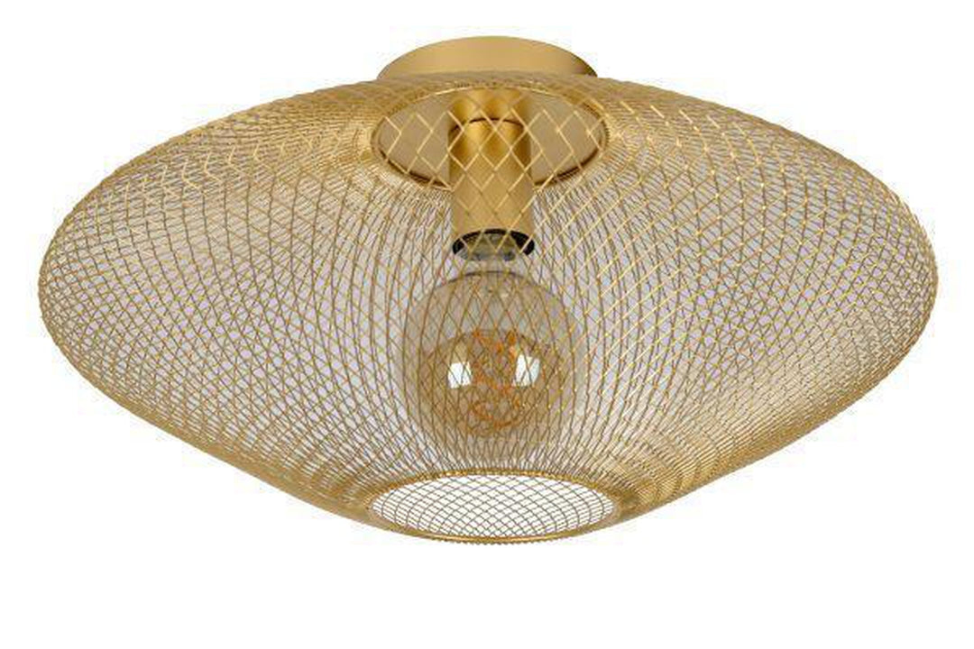 Mesh taklampe 45 cm-Taklamper-Lucide-Messing-LC21123/45/02-Lightup.no
