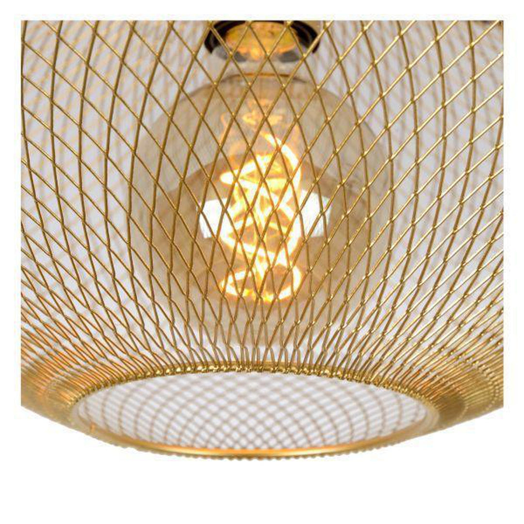 Mesh taklampe 45 cm-Taklamper-Lucide-Messing-LC21123/45/02-Lightup.no