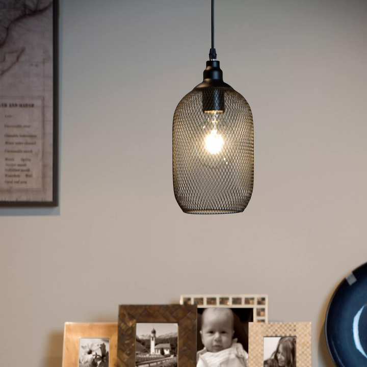 Mesh takpendel 15 cm - Svart-Takpendler-Lucide-Svart-LC43404/15/30-Lightup.no