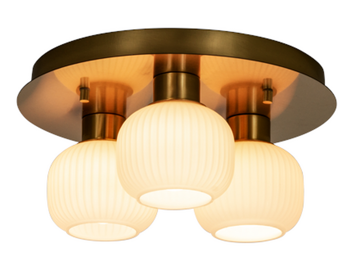 Messina taklampe-Taklamper-Aneta Lighting-Messing / Opal-16905-25-Lightup.no