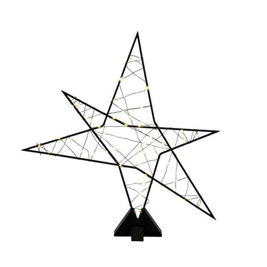 Metalstjerne på fot 43 cm-Julebelysning dekor og pynt-Konstsmide-Svart-3566-787-Lightup.no