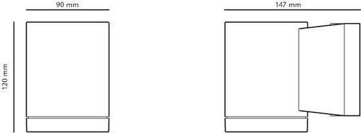 Metro utelampe 1x4,5W LED 2700K-Utebelysning vegg opp og ned-Sg Armaturen As-Svart-3104445-Lightup.no