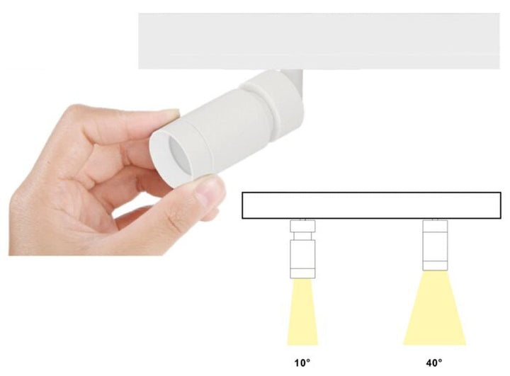 Microline Beta spot 8W 2700 kelvin 24V RA90 10-40 grader spredning-Microline-NorDesign-Grafitt svart-382421005-Lightup.no